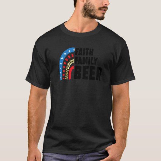 フェイスファミリービール7月4日 Tシャツ (正面)