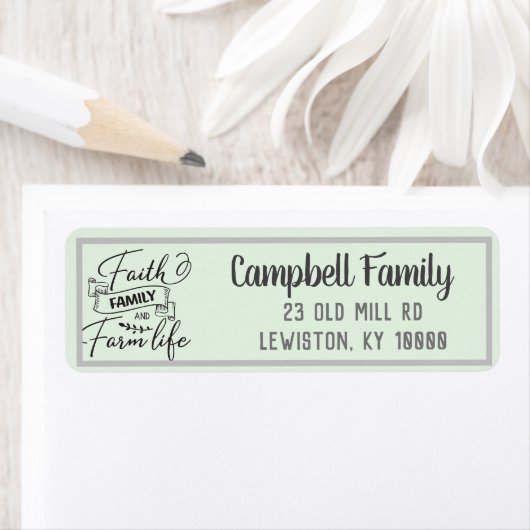 フェイスファミリーファームライフ差出人住所ラベル ラベル (インサイチュ)