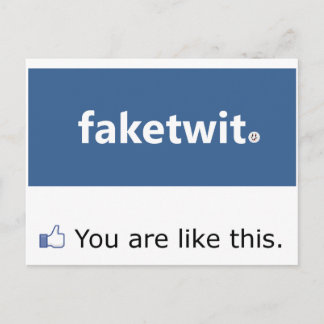 フェイスブックのナルシストはがき ポストカード
