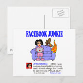 フェイスブック・ジャンキー ポストカード (正面/裏面)