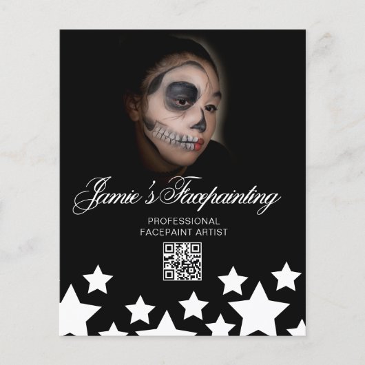 フェイスペインターピエロチルドレンパーティーレンタル チラシ (正面)