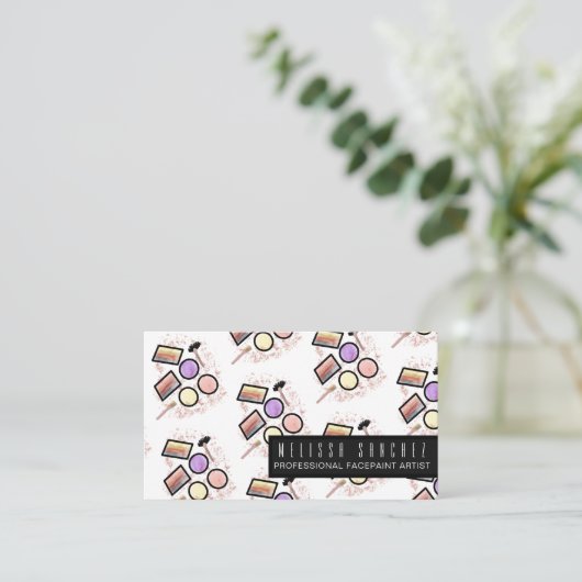 フェイスペインター絵画子供向けメイクアップアーティスト 名刺 (スタンド正面)