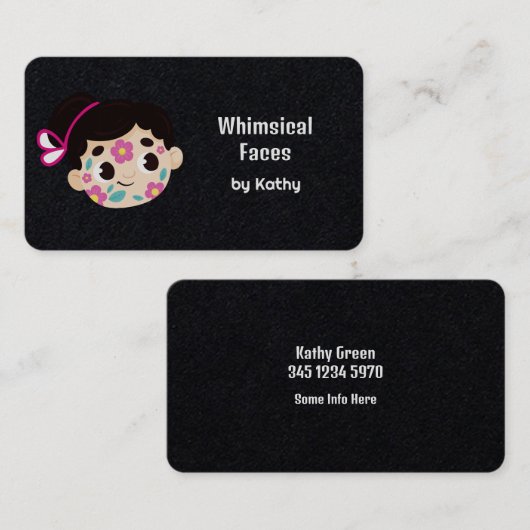 フェイスペインター顔絵を描ズプレミアム 名刺 (正面/裏面)