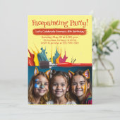 フェイスペインティング女子バースデーパーティー 招待状 (スタンド正面)