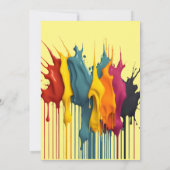 フェイスペインティング女子バースデーパーティー 招待状 (裏面)