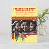 フェイスペインティング女子バースデーパーティー 招待状 (スタンド正面)
