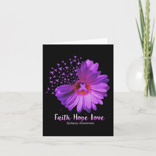 フェイスホープてんかん認識度サンフラワー カード (正面)