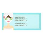 フェイスマスクの入浴女性 デイスパ ラックカード (裏面)