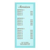 フェイスマスクサービスメニューの入浴女性 ラックカード (裏面)