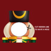 フェイスレスくるみ割り赤クリスマスフォト背景 タペストリー