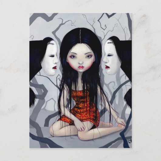 「フェイスレス幽霊」はがき ポストカード (正面)