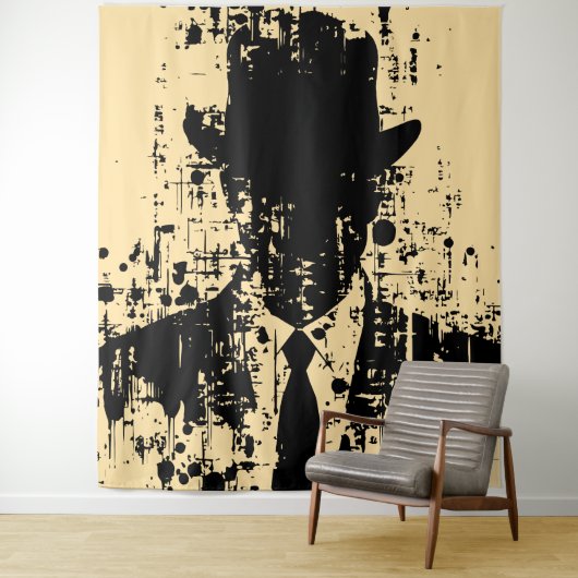 フェイスレス紳士：抽象芸術エレガンス タペストリー (インサイチュ)