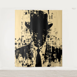 フェイスレス紳士：抽象芸術エレガンス タペストリー