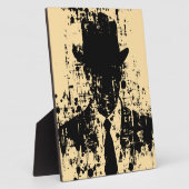 フェイスレス紳士：抽象芸術エレガンス フォトプラーク (側面)