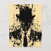 フェイスレス紳士：抽象芸術エレガンス ポストカード (正面)