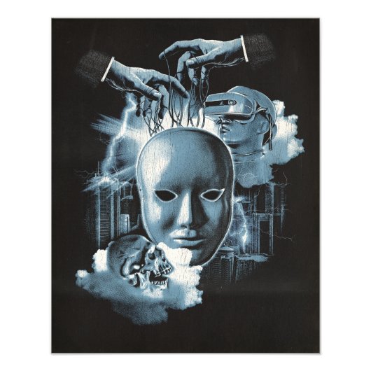 フェイスレス – テクノゴシックストリートウェアデザイン フォトプリント            (正面)