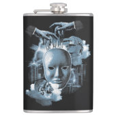 フェイスレス – テクノゴシックストリートウェアデザイン フラスク (正面)