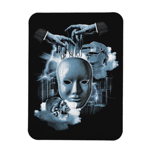 フェイスレス – テクノゴシックストリートウェアデザイン マグネット (縦)