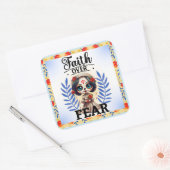 フェイス スガー スカル スクエアシール (封筒)