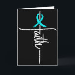 フェイス PCOS アウェアネス クロス キリスト教 リボン ティール S カード<br><div class="desc">フェイス PCOS アウェアネス クロス キリスト教 リボン ティール サポート</div>