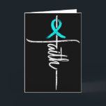 フェイス PCOS アウェアネス クロス キリスト教 リボン ティール S カード<br><div class="desc">フェイス PCOS アウェアネス クロス キリスト教 リボン ティール サポート</div>