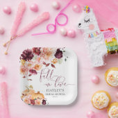 フェイバーガンディ秋インラブオータムブライダルシャワー ペーパープレート (パーティー)