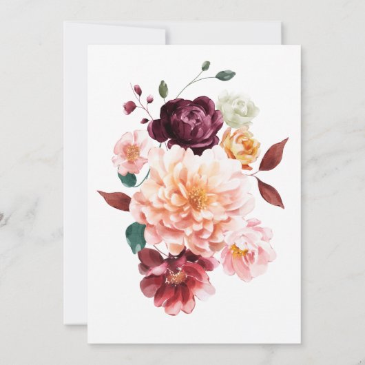 フェイバーガンディ秋秋フローラブライダルシャワー 招待状 (裏面)