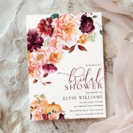 フェイバーガンディ秋秋フローラブライダルシャワー 招待状