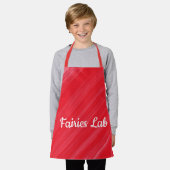フェイパーソナライズされたリーズ研究所ピンク赤 エプロン (着用した状態)