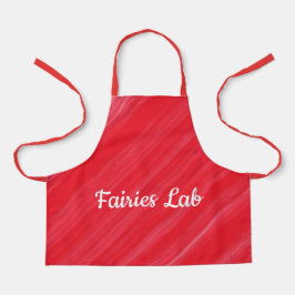 フェイパーソナライズされたリーズ研究所ピンク赤 エプロン