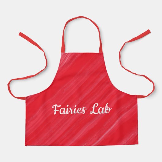 フェイパーソナライズされたリーズ研究所ピンク赤 エプロン (正面)