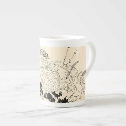 フェイパーソナライズされたリーピーターパンケンジントンマグ ボーンチャイナマグカップ (正面右)
