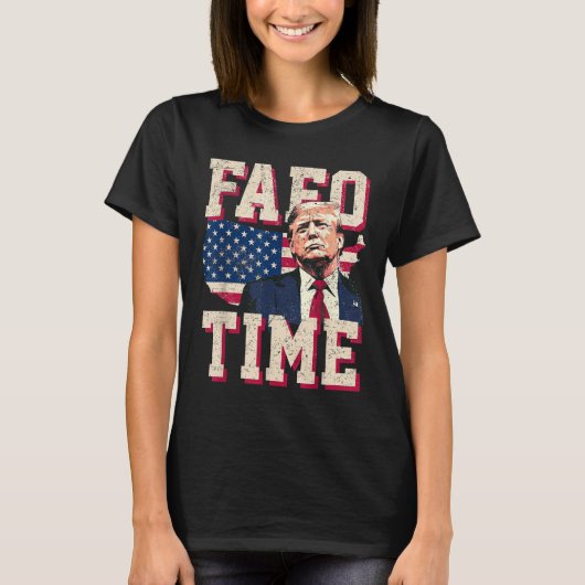 フェイフォートランプおもしろい国旗 Tシャツ (正面)