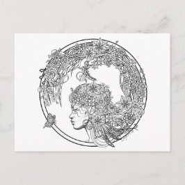 フェイフラワー： DIYカラーリングカード(Sonja A.S.) ポストカード