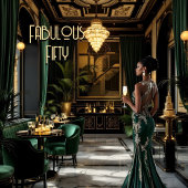 フェイブアールデコルームエスニックウーマングリーン金ゴールド 招待状