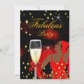 フェイブルーズレッドグリッターディババースデーパーティー2 招待状 (正面)