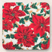 フェイブルーズレッドポインセティアス飲料用コースター コースター (正面)
