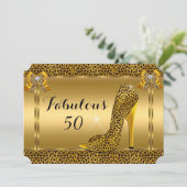 フェイブルーリョウ金ゴールドハイヒール誕生日パーティー 招待状 (スタンド正面)