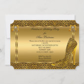 フェイブルーリョウ金ゴールドハイヒール誕生日パーティー 招待状 (裏面)