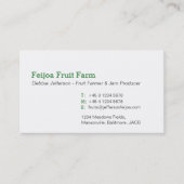フェイホアフルーツ農家/ジャムメーカーの名刺 名刺 (正面)