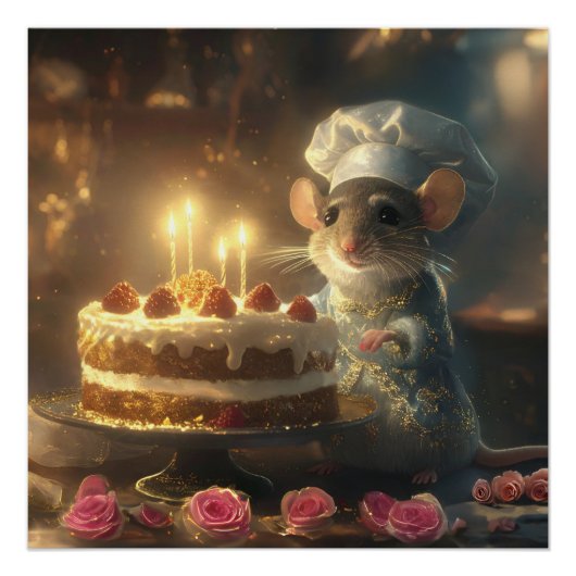 フェイマス・マウス・ベーカリーのバースデーケーキ ポスター (正面)