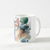 フェイムアビシニアン猫水彩 コーヒーマグカップ (正面右)