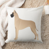 フェイムグレートダーンドッグブリードイラストレーションシルエット クッション (ブランケット)