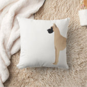 フェイムグレートダーンドッグブリードイラストレーションシルエット クッション (ブランケット)