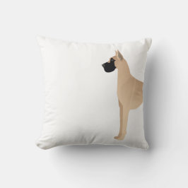 フェイムグレートダーンドッグブリードイラストレーションシルエット クッション