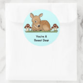 フェイムディアアートマンガスケッチマッシュルーム自然 ラウンドシール (バッグ)