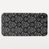 フェイユダマスクパターン灰色オンブラック Case-Mate iPhoneケース (裏面(横))