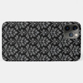 フェイユダマスクパターン灰色オンブラック Case-Mate iPhoneケース (裏面(横))