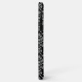 フェイユダマスクパターン灰色オンブラック Case-Mate iPhoneケース (裏面/左)