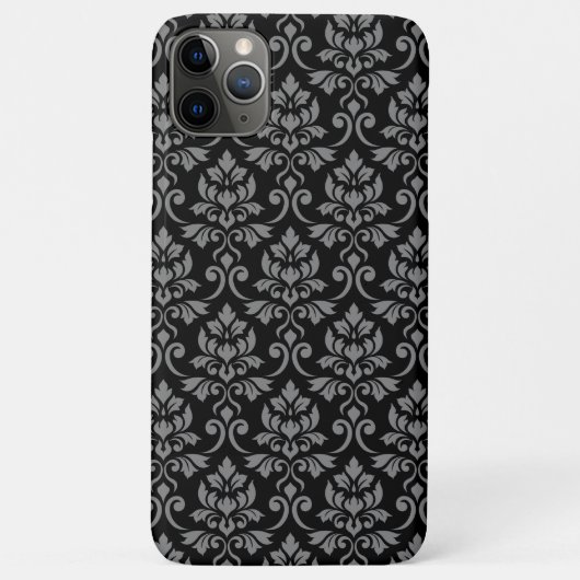 フェイユダマスクパターン灰色オンブラック Case-Mate iPhoneケース (裏面)